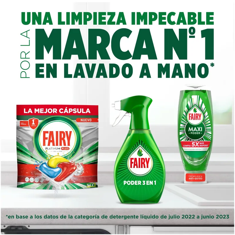 Fairy MaxPower Líquido Lavavajillas 450ml - pack de 4 unidades