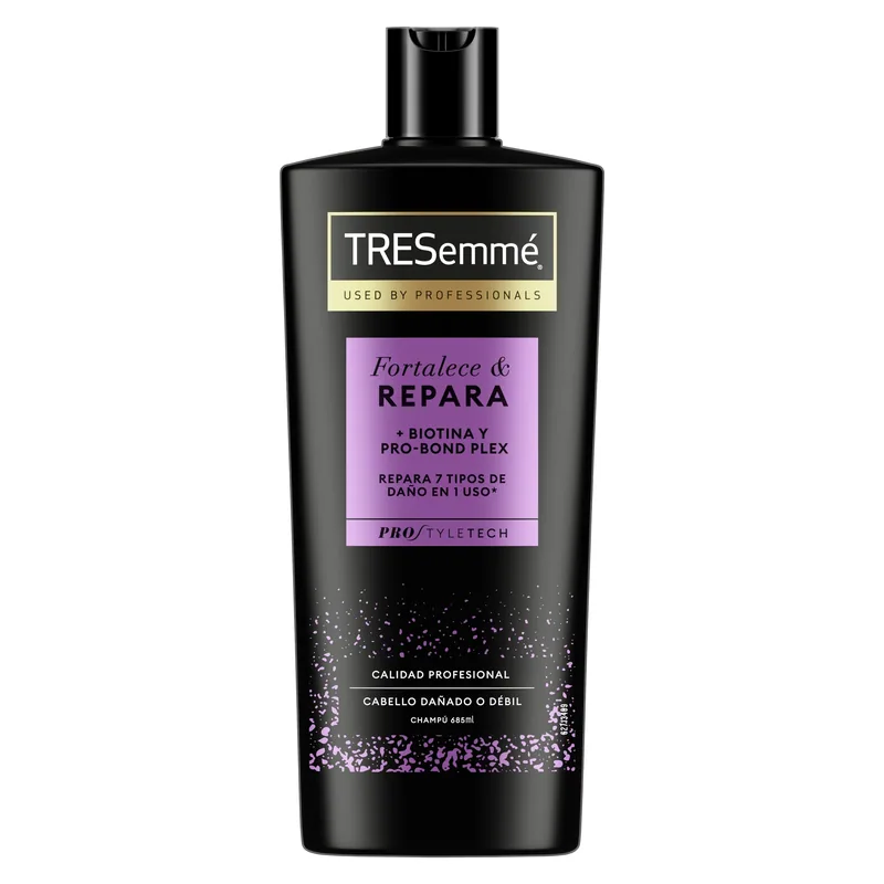 TRESemmé Champú Repara & Fortalece para pelo dañado o débil con Biotina 685ml - pack de 3 unidades