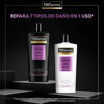 TRESemmé Champú Repara & Fortalece para pelo dañado o débil con Biotina 685ml - pack de 3 unidades – foto 3