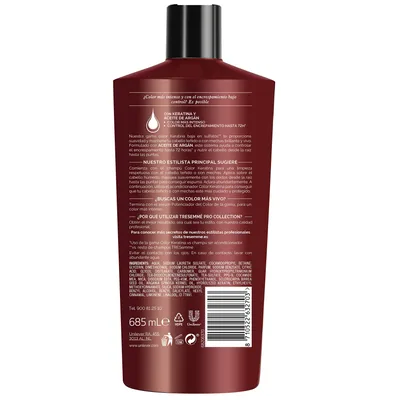 TRESemmé Champú Keratina Color para pelo teñido o con mechas con aceite de 685 ml - pack de 3 unidades – foto 4