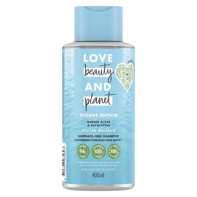 Love Beauty And Planet Marine Algae & Eucalyptus Marine Moisture Shampoo para (pack de 6)