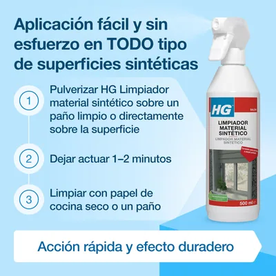 HG All Plastic Cleaner limpiador biodegradable multisuperficies 500 ml - pack de 6 unidades – foto 1