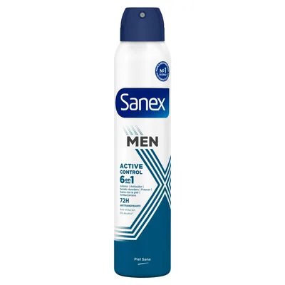 Sanex Men Active Control Desodorante Antitranspirante Spray 200 ml (pack de 6)