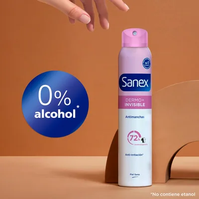 Sanex Dermo+ Invisible Desodorante Antitranspirante Antimanchas Spray 200 ml - pack de 6 unidades – foto 2