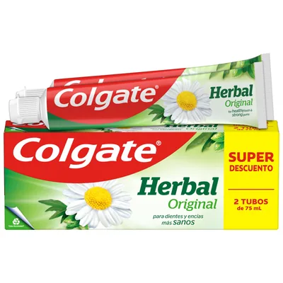 Colgate Herbal pasta de dientes con hierbas naturales 75 ml (pack de 6)