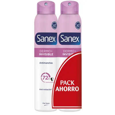 Sanex pH Balance Dermo Invisible Desodorante Spray 200 ml (pack de 3)