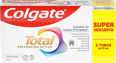 Colgate Total Prevención Activa Original Pasta de Dientes 2x75ml - pack de 3 unidades – foto 2