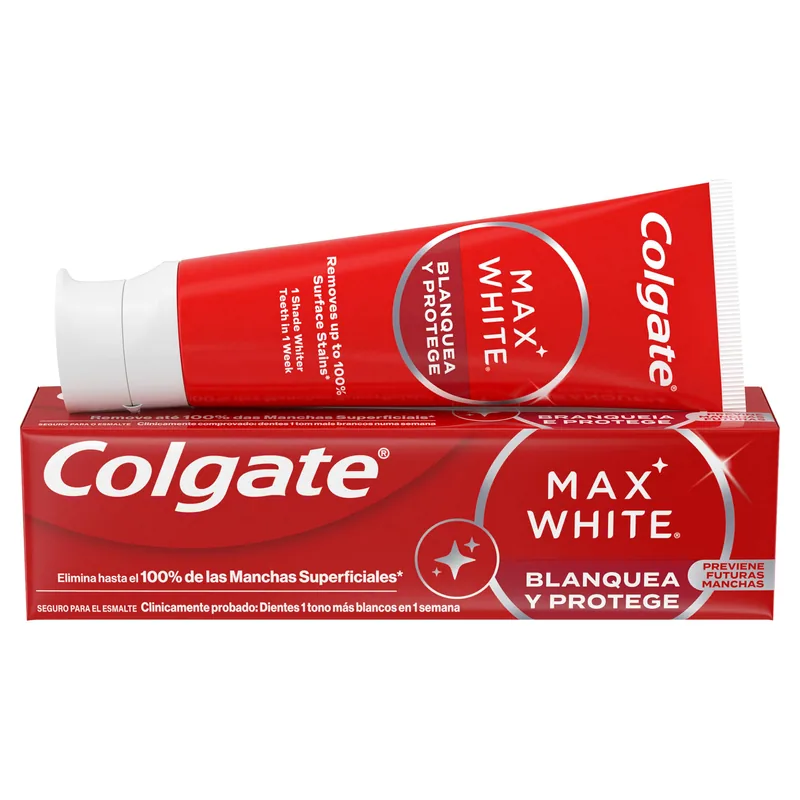 Colgate Max White blanquea y protege 75 ml - pack de 12 unidades