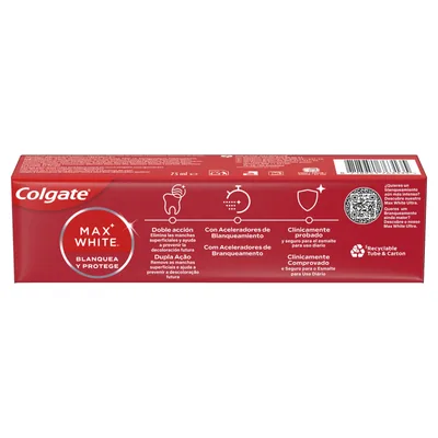 Colgate Max White blanquea y protege 75 ml - pack de 12 unidades – foto 5