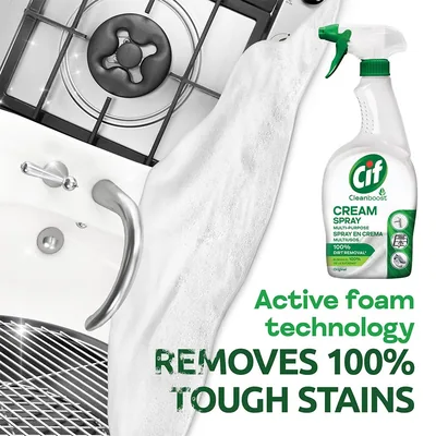 Cif Crema limpiadora spray blanco multiusos baño y cocina 650 ml - pack de 12 unidades – foto 2