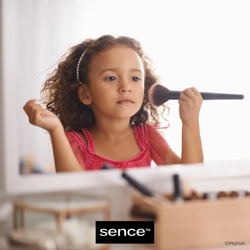Sence Barbie Juego de 4 Brochas de Maquillaje, Rosa - pack de 4 unidades