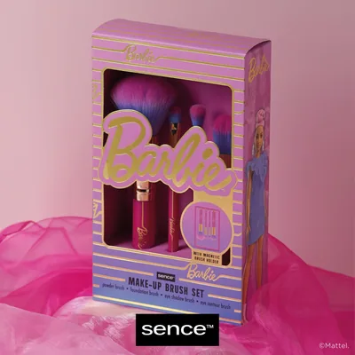 Sence Barbie Juego de 4 Brochas de Maquillaje, Rosa - pack de 4 unidades – foto 4